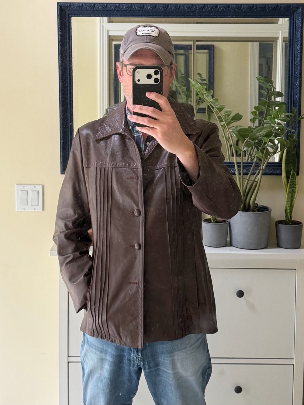 Men's Vintage 1970’s Brown Leather Jacket - The Boutique of Leathers size 44